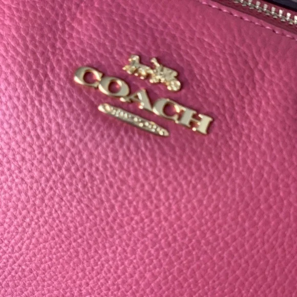 NWOT Coach Ava Chain Refined Red Pebble
Leather Tote Bag Carryall - Picture 10 of 15